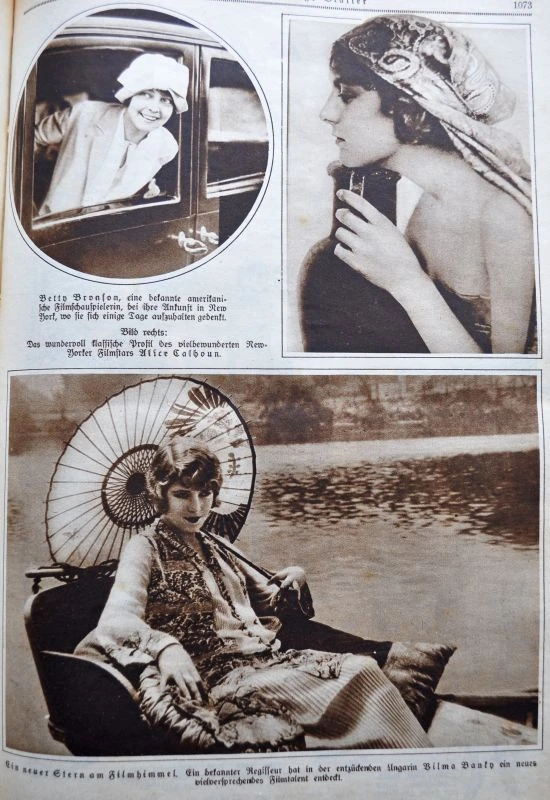 once popular actresses I had never heard of (Betty Bronson, Alice Calhoun, Vilma Banky)