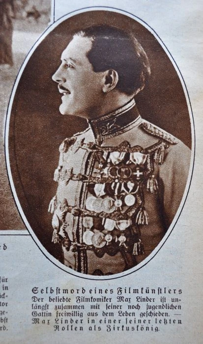 when history was news: the suicide of Max Linder, three weeks after his death.