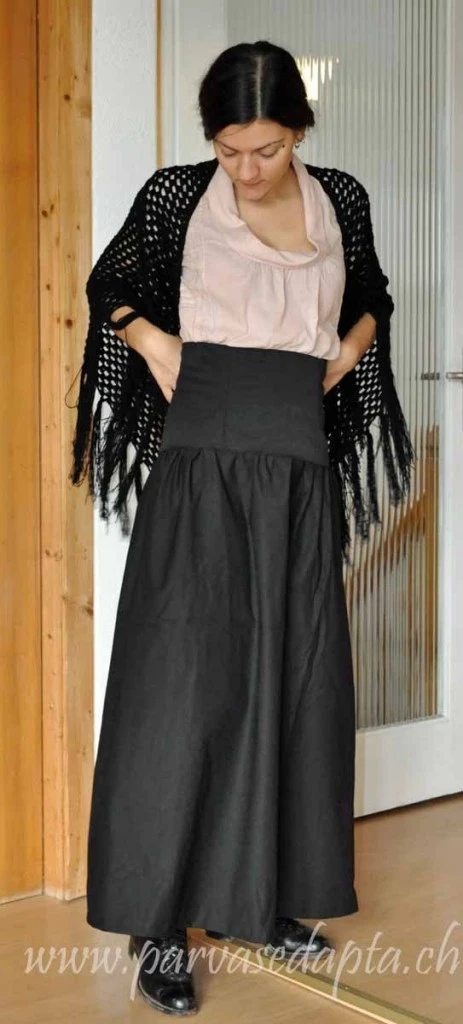 blouse: mavi - shawl: from my grandma; laced boots: flea market (used to be skates)